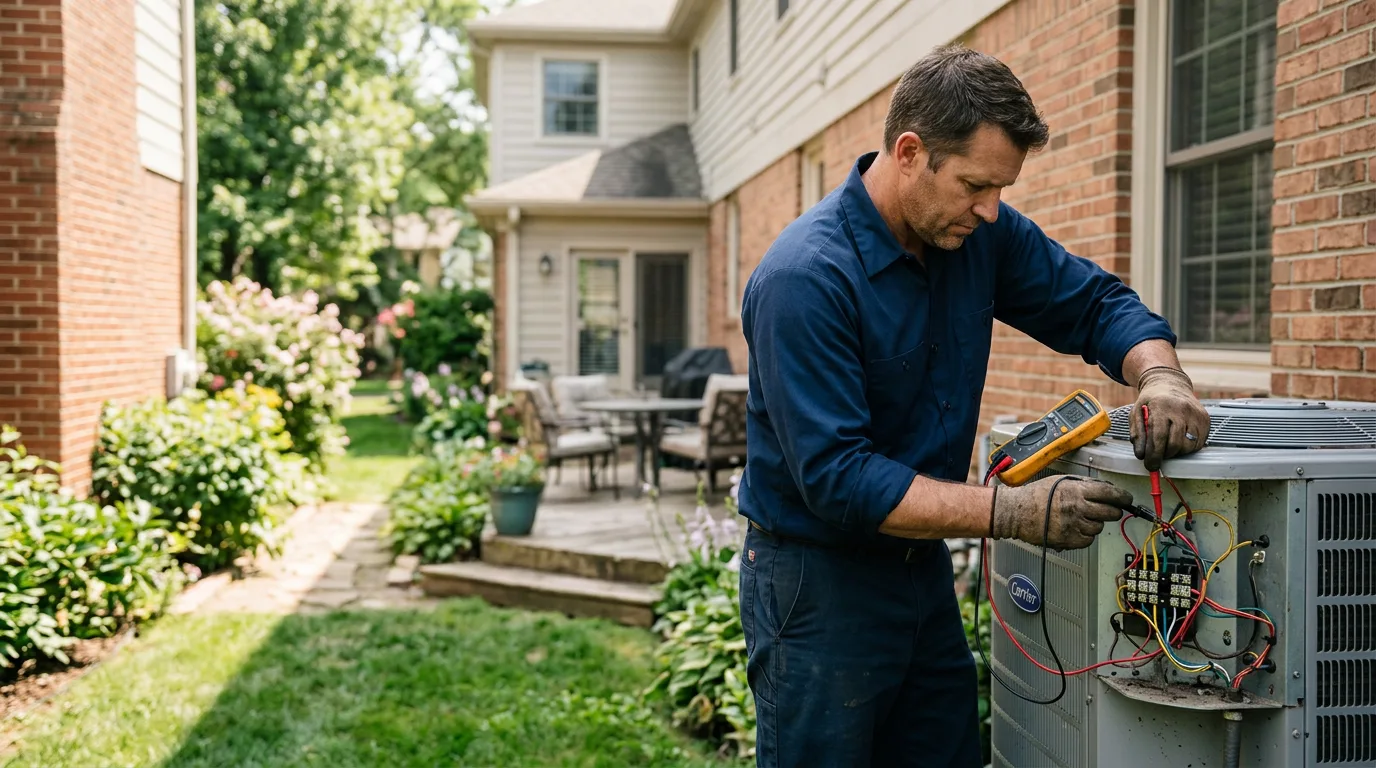 HVAC technician working near Morgan, MN